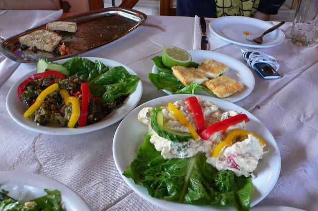 Mezes in a Greek Taverna