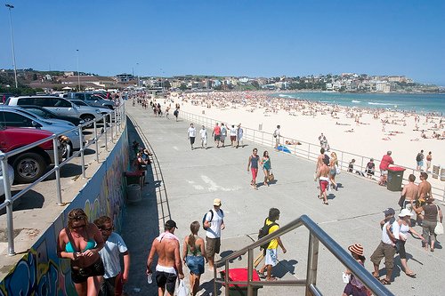 A great view of Bondi Beach, Sydney, Australia.