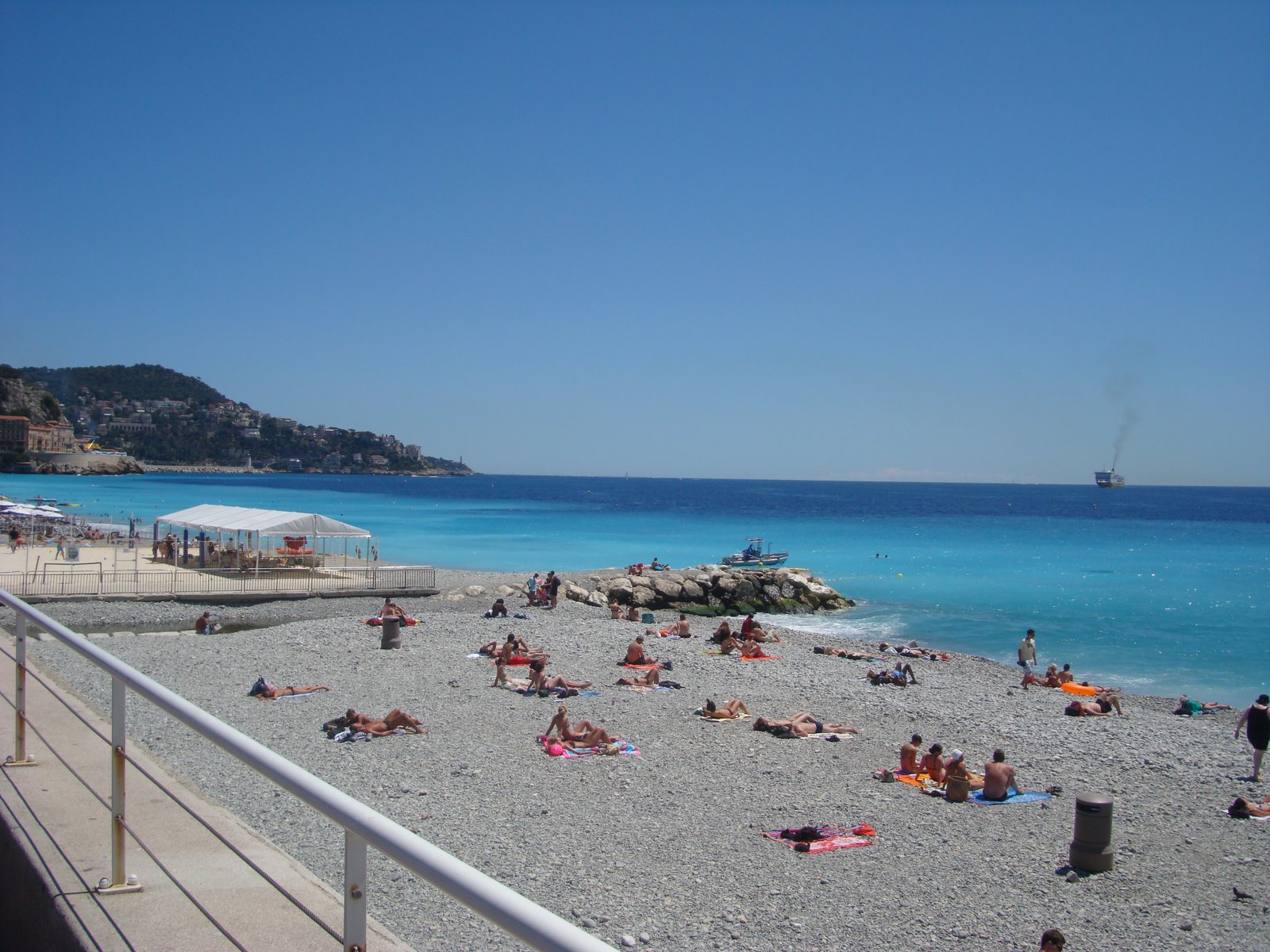 One of the many beautiful beaches of Nice, France